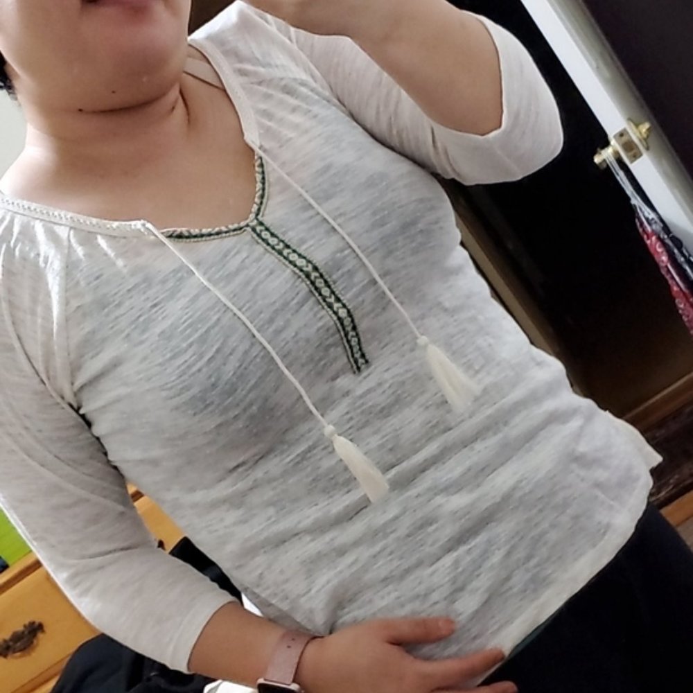 Anthropologie Boho Burnout Shirt